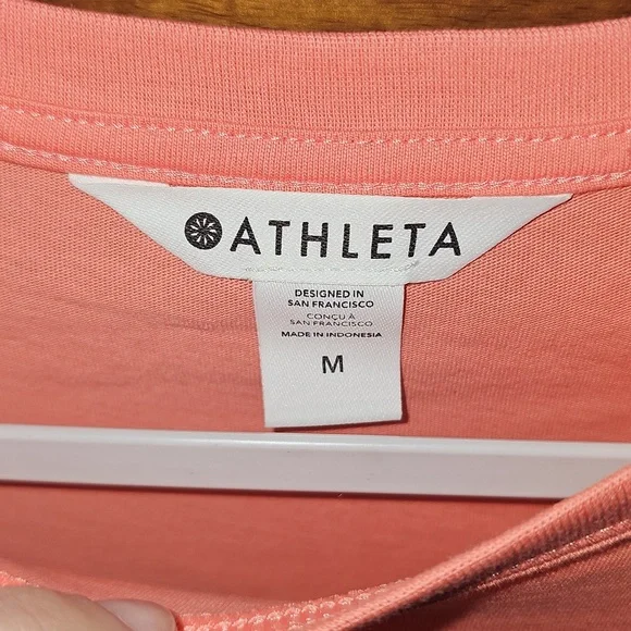 Athleta Nwts Womens True Cotton Crop Tee!! Sz Medium! - Picture 3 of 7